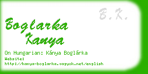 boglarka kanya business card